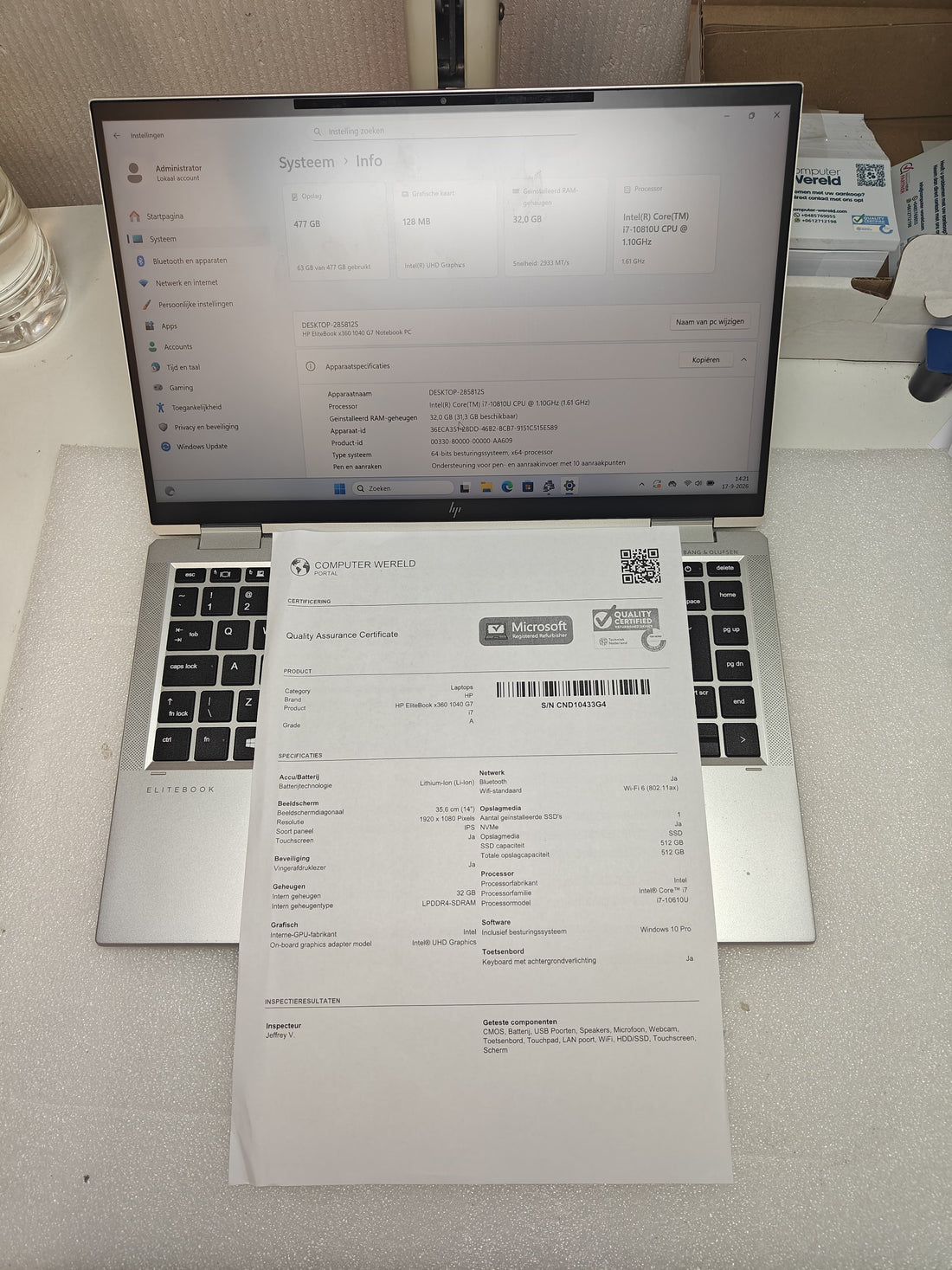refurbished laptop met een keurmerk refurbished certificaat