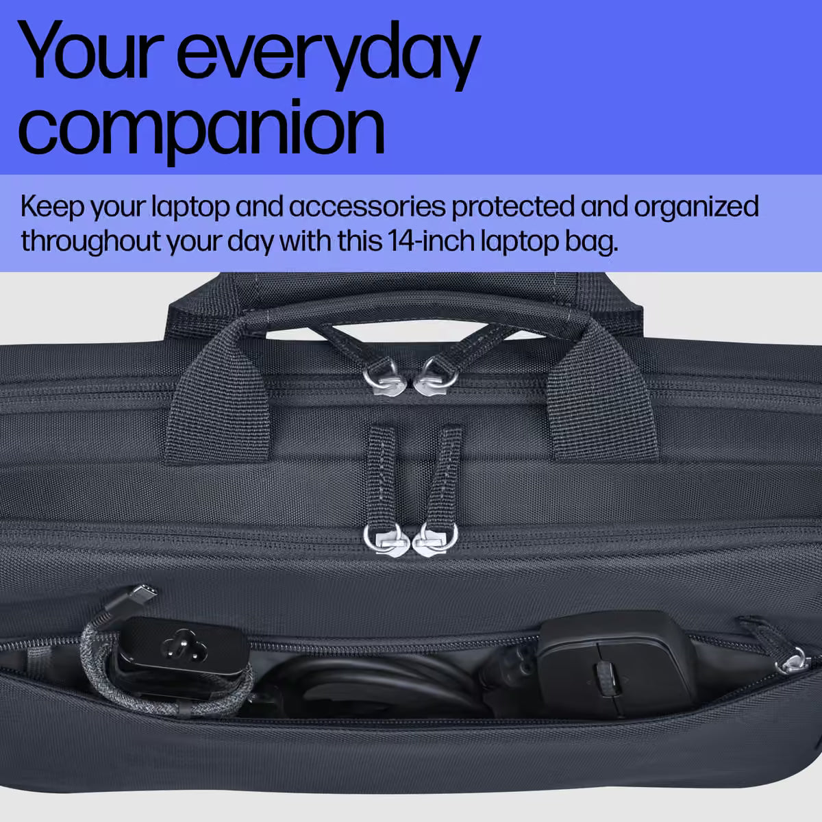 HP Everyday 14 inch laptoptas A08KJAA, organizer en handgrepen