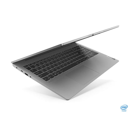 Lenovo IdeaPad 5 15IIL05 refurbished laptop, verlicht toetsenbord met numeriek toetsenblok en zijkant