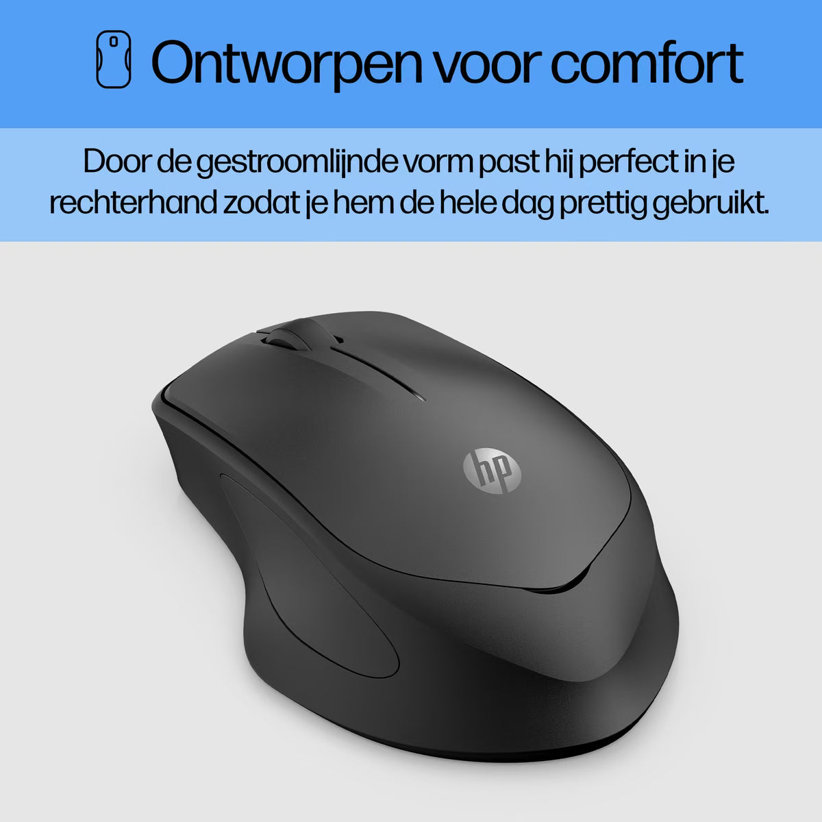 HP 280 Silent draadloze muis 19U64AA, ergonomisch ontwerp voor de rechterhand