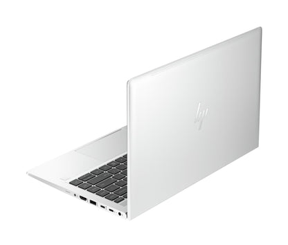 HP EliteBook 640 G10 refurbished laptop – achterkant met zilveren aluminium behuizing