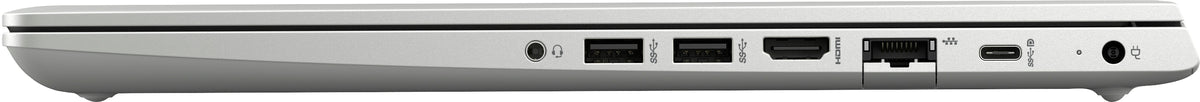 HP ProBook 455R G6 15,6 inch laptop met AMD Ryzen 5, zijkant met HDMI-, USB- en netwerkaansluitingen