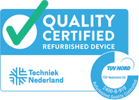 Officieel Keurmerk Refurbished logo van Techniek Nederland, gecertificeerd door TÜV Nord