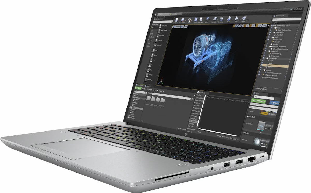 HP ZBook Fury 16 G10 vooraanzicht rechts
